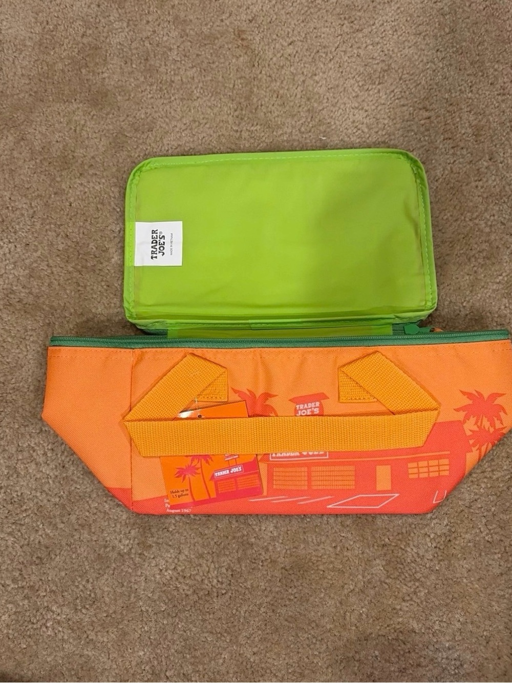 Trader Joe's Orange & Lime Cooler Tote